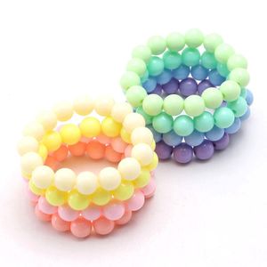 Tendori di perline di colori solidi Braccialetti di gioielli fatti a mano per bambini per bambini Decor da festa per il compleanno per bambini