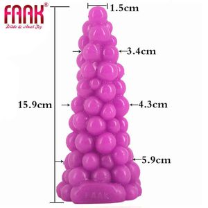 NXY DILDOS Zabawki analne dla dorosłych Produkty seksualne Grape Symulowane Urządzenie masturbacji dla mężczyzn i kobiet Duża Plug Pleasure 0225