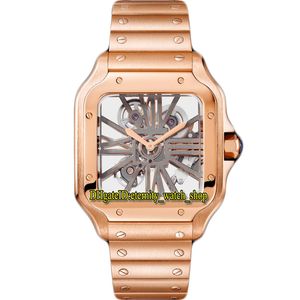 2022 TWF Senaste version Mens Watch HA0016 Horloge Skeleton LM 0012 Swiss Ronda 4S20 Quartz Rose Gold Case Snabb Demontering Armel302Q