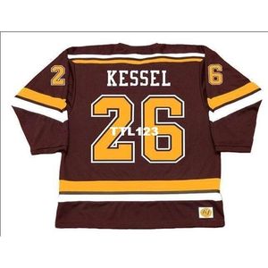 Ricamo completo # 25 PHIL KESSEL Minnesota Gophers 2005 Hockey Jersey aggiungi qualsiasi numero di nome