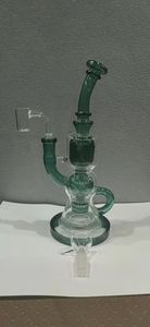 9.8-inch tornado hookah recycler, glass cigarette gun, oil drilling rig, complimentary quartz BOWL + horn bowl