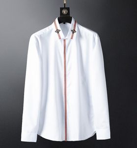 2022 Negócio masculino camisa casual manga longa listrada fina moda social xadrez camisa m-3xl # 002