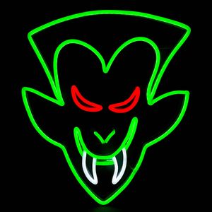 Vampir-Maske-Schild, Halloween-Lampe für Zuhause, Bar, Essen, Party, Dekoration, Festival-Atmosphäre, Requisiten, Kunststoff, Neon-LED, 12 V, superhelles Neonschild, Urlaubsbeleuchtung
