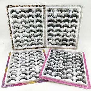 Custom Packaging 8 Pairs 16 Pairs Mink Lashes Tray 3D mink lashes 100% handmade Eyelash Dramatic Thick 25mm Mink Eyelashes