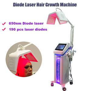 Yüksek Kalite 650nm 190 adet Diyot Lazer Yüksek Frekans Saç Büyüme Makinesi ile 5 Kulplu Spa Salon Güzellik Ev Kullanımı