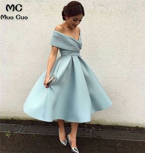 2019 Ready Off Shoulder Graduation Homecoming Dresses with Pleat Evening Dress Homecoming Cocktail Party Dress Short