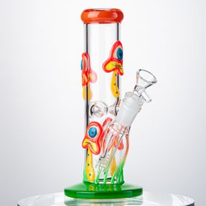 8 Inch Hookahs 3D Mushroom Realistic Glass Bongs Glow In The Dark Diffused Downstem Straight Perc Water Pipes 18mm Female Joint With Bowl LXMD20104
