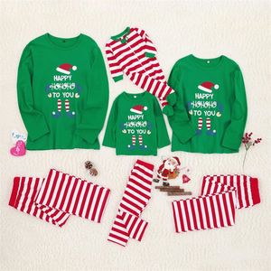 Family Look Christmas Family Pajama Sets Family Matching Clothes Mother Daughter Father Son Kids Pyjama Men Women Sleepwear LJ201111
