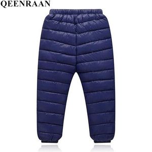 Novo outono inverno crianças leggings calças quentes meninos meninas para baixo calças crianças cintura elástica cintura grossa calças crianças roupas 20118