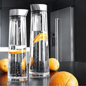 Wholesale stainless steel water pitcher resale online - Hot Sale High Capacity ml ml Heat Proof Thickened Glass Pitcher with Stainless Steel Lid Carafe for Hot Cold Water Juice Y200107