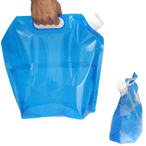 5L PE Saco de água para armazenamento de água dobrável portátil para acampar caminhadas Sobrevivência Hidratação Armazenamento Bexiga 30 * 32.5cm