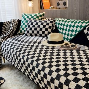 Sandalye Kapakları Nordic Işık Lüks Kanepe Yastık Kış Dört Mevsim Genel Basit Modern Kaymaz Kapak Havlu Houndstooth