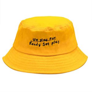 1 pc mulheres homens letra impressão hip hop balde chapéus de pesca tampão sol chapéu g220311