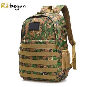 Camouflage ryggsäck män stor kapacitet armé militär taktisk utomhus resa ryggsäck väska vandring camping 220309