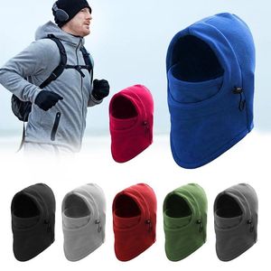 Winter Warm Fleece Beanies Hats For Men Skull Bandana Neck Warmer Balaclava Mask Face Wargame Cap Special Forces Unisex Hat Cycling Caps & M