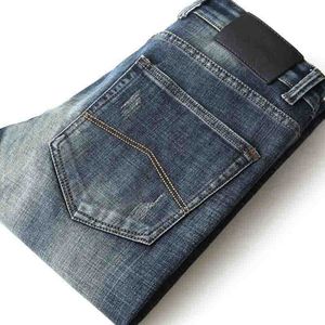 Herren Jeans England Stil Männer Dünne Jeans Hosen Hohe Qualität Casual Männer Retro Einfarbig Jean 2021 Mode Neue Gewaschen gerade Hosen