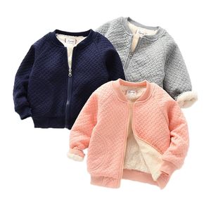 2019 Baby Mädchen Dicke Jacken Für Baby Kleidung Kinder Samt Zipper Mäntel Winter Kleinkind Jungen Warme Jacke Casual Baby Oberbekleidung LJ201023