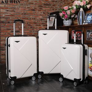 20 inch rollende bagagekoffer op wielen Carry On Cabin Trolley Bagage Bag ABS PC Suitcase Fashion Set LJ201104