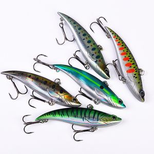 5 Renk 9 cm 19.5g Submurged Kalem Vib Balıkçılık Cazibesi Sert Yem Minnow Crankbait Life benzeri Swimbait Bas Balıkçılık Baits Set 5 adet / grup