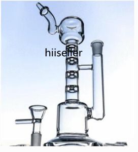 12,2 Zoll hohe Glasbong Bubbler Wasserpfeifen Shisha Pfeife Recycler Dab Rigs Chicha Zigarette Wasserbongs