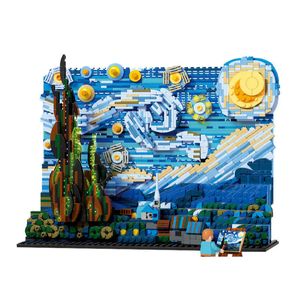 Vincent van Gogh: The Starry Night 3001 MOC Art Painting Building Blocks Bricks Set di modelli fai da te giocattoli educativi regalo per bambini