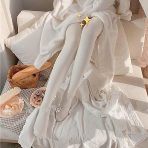 Socken Strumpfwaren Süße Damenmode Weiße, weiche, dünne Strumpfhosen Harajuku, japanischer Stil, Lolita-Nylon-Tanz-Sexy-Fantasie-Strumpfhosen, ca. 80 g