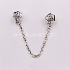 Andy Jewel 925 STERLING Gümüş Boncuklar Gümüş Güvenlik Zinciri Aile Bağları Takılar Avrupa Pandora Tarzı Takı Bilezikler Kolye 7917