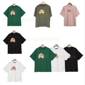 Tasarımcı Gömlek Kısa Polo Erkek Gömlek Kollu Teknoloji Peluş Ayı Polos Tee Bear Tişört Tişört Gevşek Külot Asya Boyut