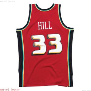 Benutzerdefinierte genähte Grant Hill #33 Red 1999-00 Swingman Jersey XS-6XL MENS Throwbacks Basketball Trikots billige Männer Frauen Jugend J.