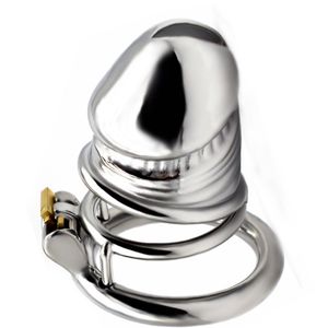 Massage 304 Stainless Steel Penis Hole Design Male Chastity Device Cock Concealed Copper Lock Cylinder Sex Toys For Men Dick Cage