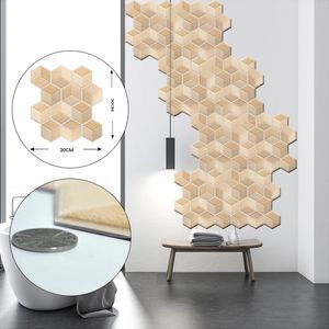 Yaratıcı 3D Kendinden Yapışkanlı PVC Altıgen Duvar Sticker Moda Restoran Banyo Dekor Mutfak Yatak Odası TV Arka Plan Dekor 30x30 cm