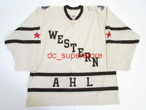 Zszyty niestandardowy 2011 AHL All Star Game Hershey Western Jersey Dodaj dowolny numer nazwy Męskie Jersey XS-5xl