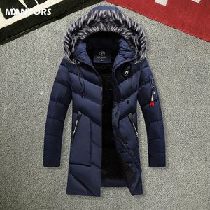 Homens Parkas Pele Jaqueta Hooded Inverno Algodão Acolchoado Parka Casacos Mens Grosso Quente Negócios Marca Roupas Moda Overcoats 20113