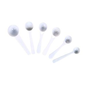 1g 2.5g 3g 4g 5g 10g cucchiai di plastica per cibo/latte/detersivo/medicina bianco misurino