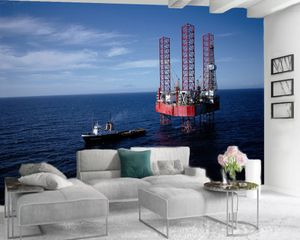 Пользовательские 3d обои Морской треугольная башня в Blue Ocean Home Decor Гостиная Спальня Wallcovering HD обои