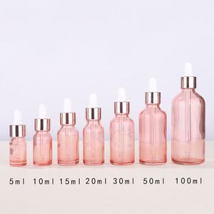 5 ml da 10 ml 15 ml 20 ml 30 ml 50 ml 100 ml Olio essenziale Serum Serum Glass Dropper bottiglia per l'imballaggio liquido cosmetico