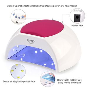 Sun2c LED Lâmpada de unha para manicure 48W máquina de secador de prego lâmpada UV para cura de esmalte de gel UV com exibição LCD sensível ao movimento 201026