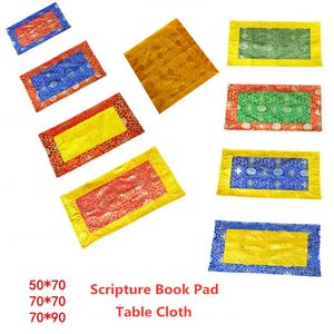 Costume luxo colorido estilo tibetano-estilo escritura labore tapete buddha tampa de buddha chinês seda brocado tablecloth tablecloth mesa almofada de mesa