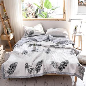 Comforters Set Washed Cotton Summer Quilt Thin Spring och Autumn Single Double Air Conditioning Bedding LB627041