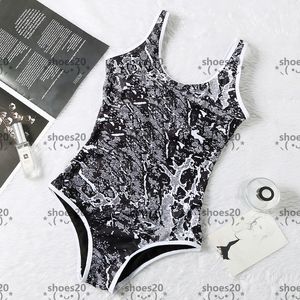 Black Camouflage Swimwear Hipster Padded Top Quality Women's One-piece Designer Swimsuits Outdoor Beach Swimming Bandage Luxury Wear
