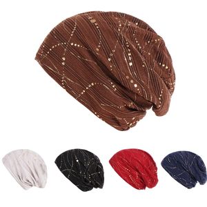 New Women's Lace Breathes Cotton Turban Head Hat Chemo Beanies Cap Multicolour Headgear Female Headwear Headwrap Accessories