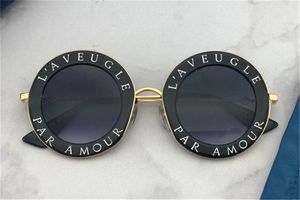 Sonnenbrille im klassischen Stil, Buchstaben-Design-Rahmen mit goldener Biene, hochwertige UV400-Schutz-Outdoor-Sommerbrille, 0113, rund, Vintage