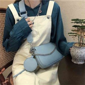 Корейский стиль искусственная кожаная сумка цепной цепь женское плечо элегантные дамы кошельки и сумочка маленькая подмывная маджонг синий