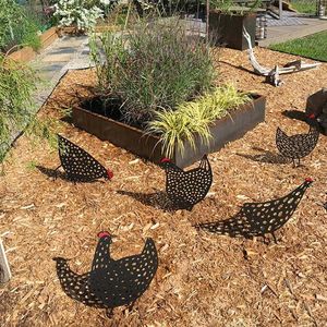 Garden Decorations Chicken Yard Art New Design Lawn Furnishing Articles Imitation Acrylic Material Chicken 5 Style