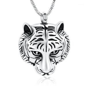 Collares colgantes Joyas de cremación para cenizas de acero inoxidable Tigre / León / Lobo Corazón Urn Collar Hombres Animal