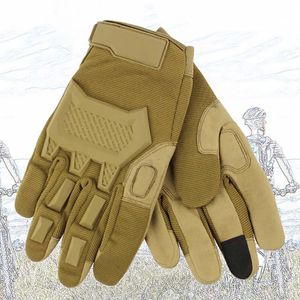 Pekskärm taktiska handskar airsoft paintball militär handskar män armé styrkor antiskid vandring cykling fullfinger gymhandskar Q0114