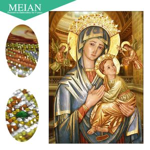 Meian, speziell geformt, Diamantstickerei, Unsere Liebe Frau, religiös, 5D, Diamantmalerei, Kreuzstich, 3D, Diamantmosaik, Dekoration, Geschenk 201112