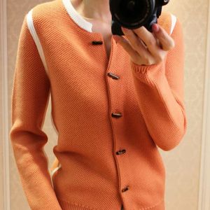 봄 가을 새로운 라운드 순수한 캐시미어 카디건 여성 짧은 단락 색상 패션 니트 스웨터 여성 작은 코트 LJ201114