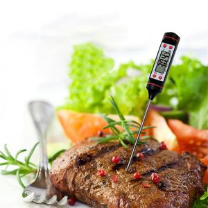 Digital Alimentos Cozinhar Thermometer Thermometer Sonda de Carne Hold Função Cozinha Cozinha LCD Calibre Caneta Churrasco Churrasco Candy Bife Água de Leite 4 Botões DH8449