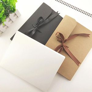 Großer Kraft-Fotoumschlag, Postkartenbox, Verpackungshülle, weißes Papier, Geschenkumschlag für Seidenschal mit Bandbox LX3715